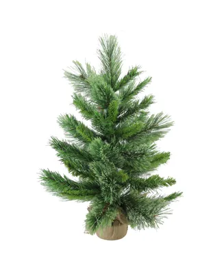 Northlight 24" Mixed Cashmere Pine Artificial Christmas Tree in Burlap Base - Unlit