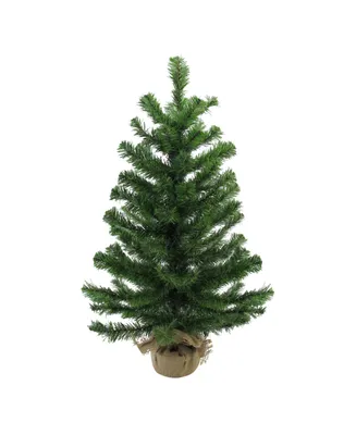 Northlight 28" Balsam Pine Artificial Christmas Tree in Burlap Base - Unlit