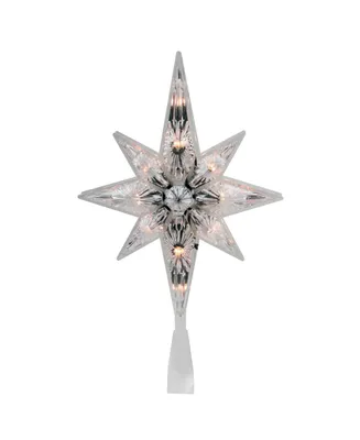 Northlight 10.75" Faceted Star of Bethlehem Christmas Tree Topper - Clear Lights
