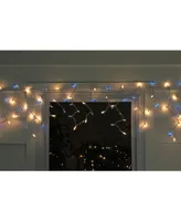 Northlight Set of 100 Blue Clear Mini Icicle Incandescent Christmas Lights 3" Spacing - White Wire