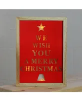 Northlight 11.75" We Wish You a Merry Christmas Led Battery Operated Wall Decoration