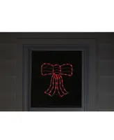Northlight 14" Lighted Red Bow Christmas Window Silhouette Decoration