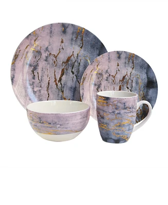 American Atelier Marble Gold 16Pc Dinnerware Set