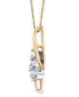 Diamond (3/8 ct. t.w.) Pendant in 14k Yellow and White Gold