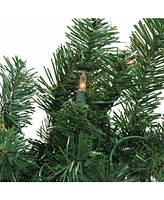 Northlight 9' Pre-Lit Deluxe Windsor Pine Artificial Christmas Garland - Clear Lights