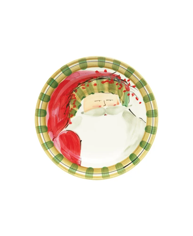 Vietri Old St. Nick Stripe Salad Plate