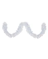 Northlight 9' Pre-lit Flocked Snow White Artificial Christmas Garland - Clear Lights