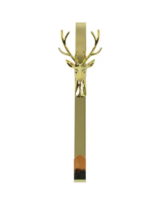 Northlight 15.25" Shiny Gold Deer Christmas Wreath Hanger