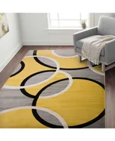 Main Street Rugs Alba Alb368 Yellow 5'3" x 7'3" Area Rug