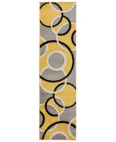 Main Street Rugs Alba Alb368 Yellow 2' x 7'2" Runner Rug