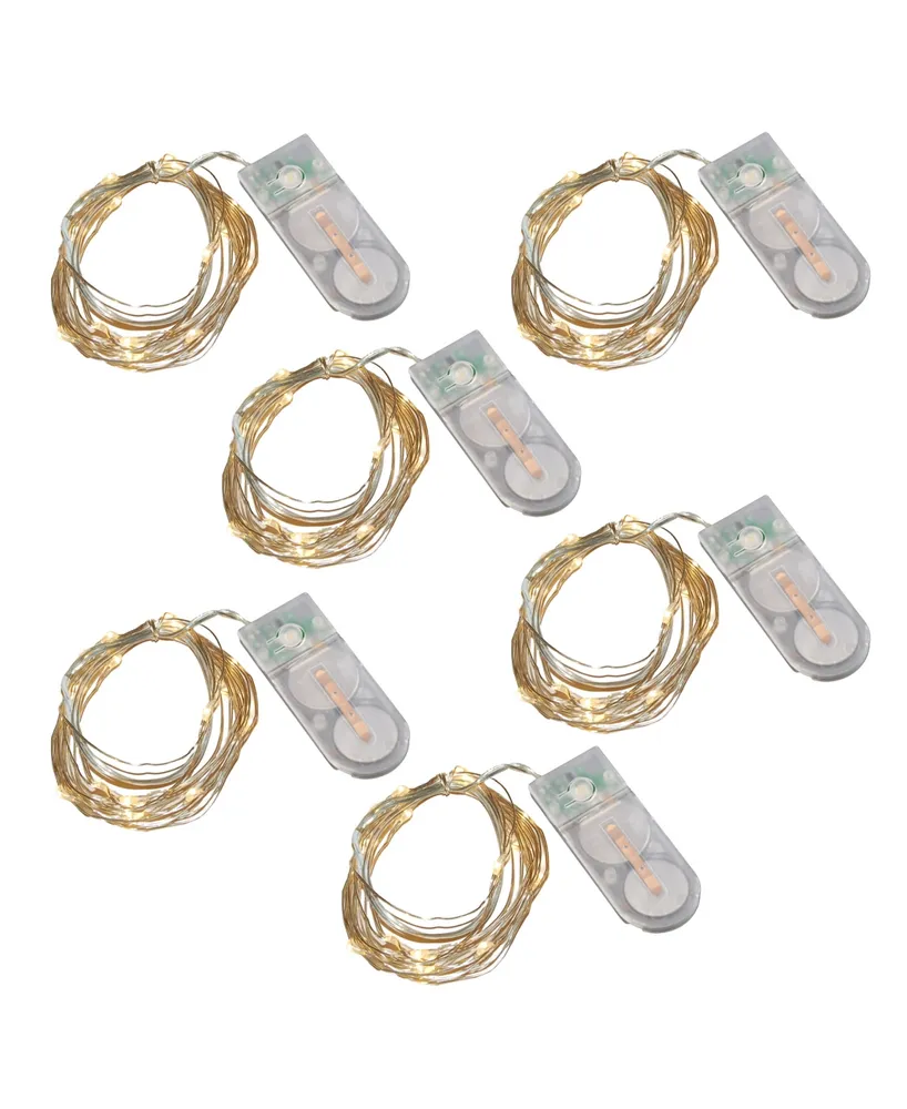 Lumabase Battery Operated Fairy String Lights, Set of 6