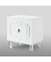 Inspired Home Sahara Lacquer Lucite Leg Nightstand
