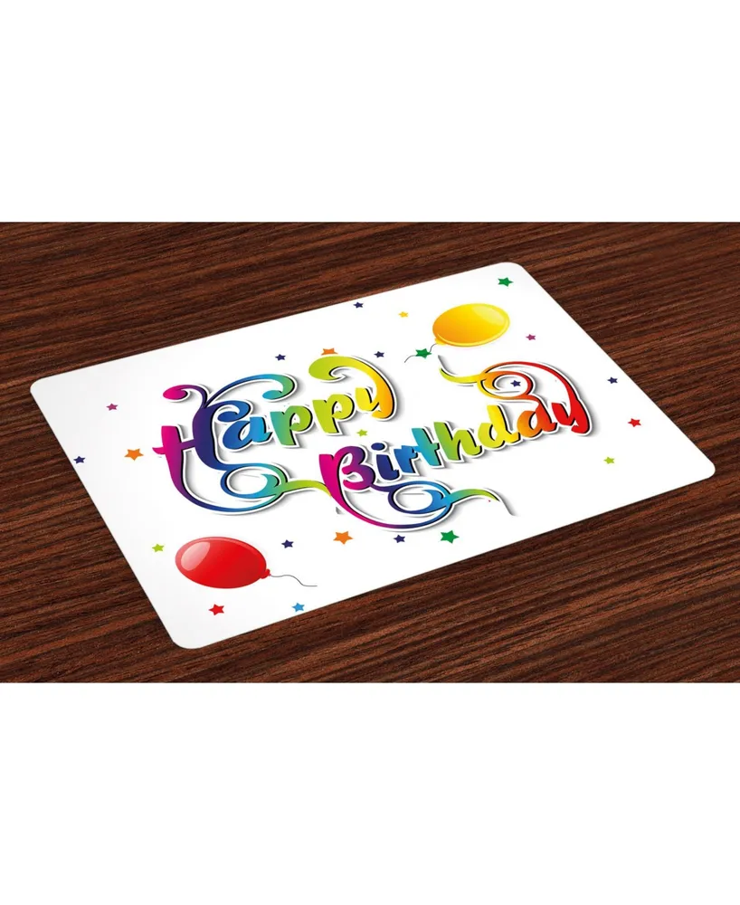 Ambesonne Birthday Place Mats