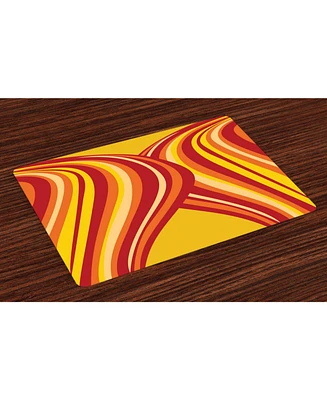 Ambesonne Retro Place Mats, Set of 4