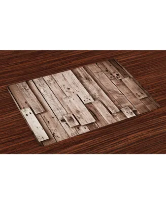 Ambesonne Wooden Place Mats