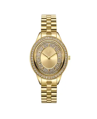 Jbw Women's Bellini Diamond (1/8 ct. t.w.) Watch in 18k Gold-plated Stainless-steel Watch 30mm