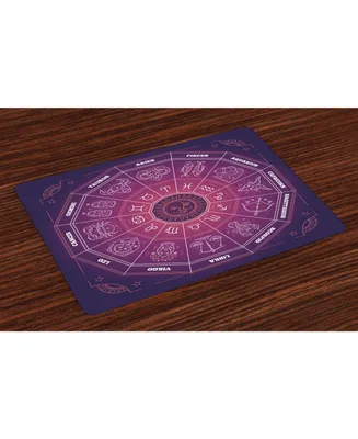 Ambesonne Zodiac Place Mats, Set of 4