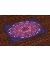 Ambesonne Zodiac Place Mats, Set of 4