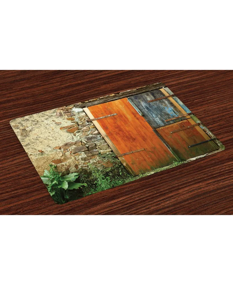 Ambesonne Shutters Place Mats, Set of 4