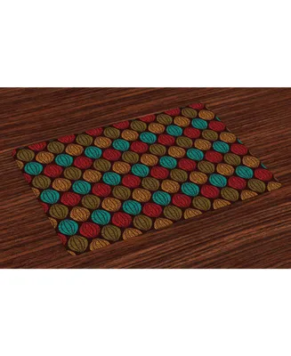 Ambesonne Earth Tones Place Mats, Set of 4