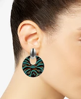 Patricia Nash Leather Doorknocker Earrings