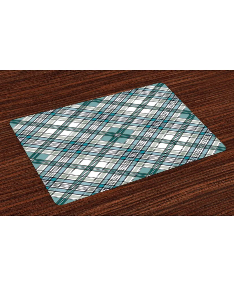 Ambesonne Checkered Place Mats