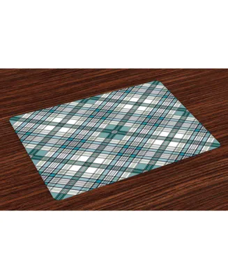 Ambesonne Checkered Place Mats