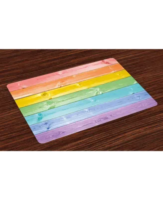 Ambesonne Pastel Place Mats, Set of 4