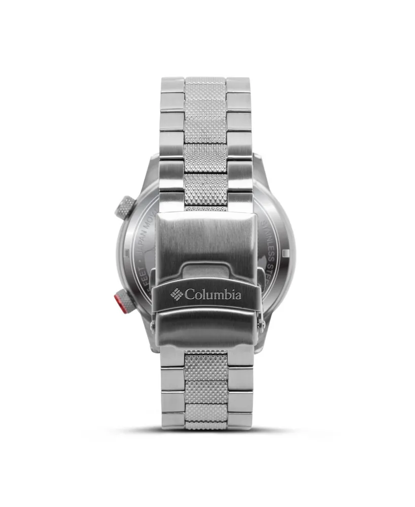 Columbia Men's Outbacker Silver-Tone Stainless Steel Bracelet Watch 42mm