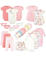Touched by Nature Baby Girls Organic Cotton Layette Set and Giftset, Butterflies, 0-6 Months