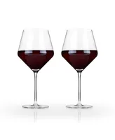 Viski Raye Angled Burgundy, Set of 2, 21 Oz