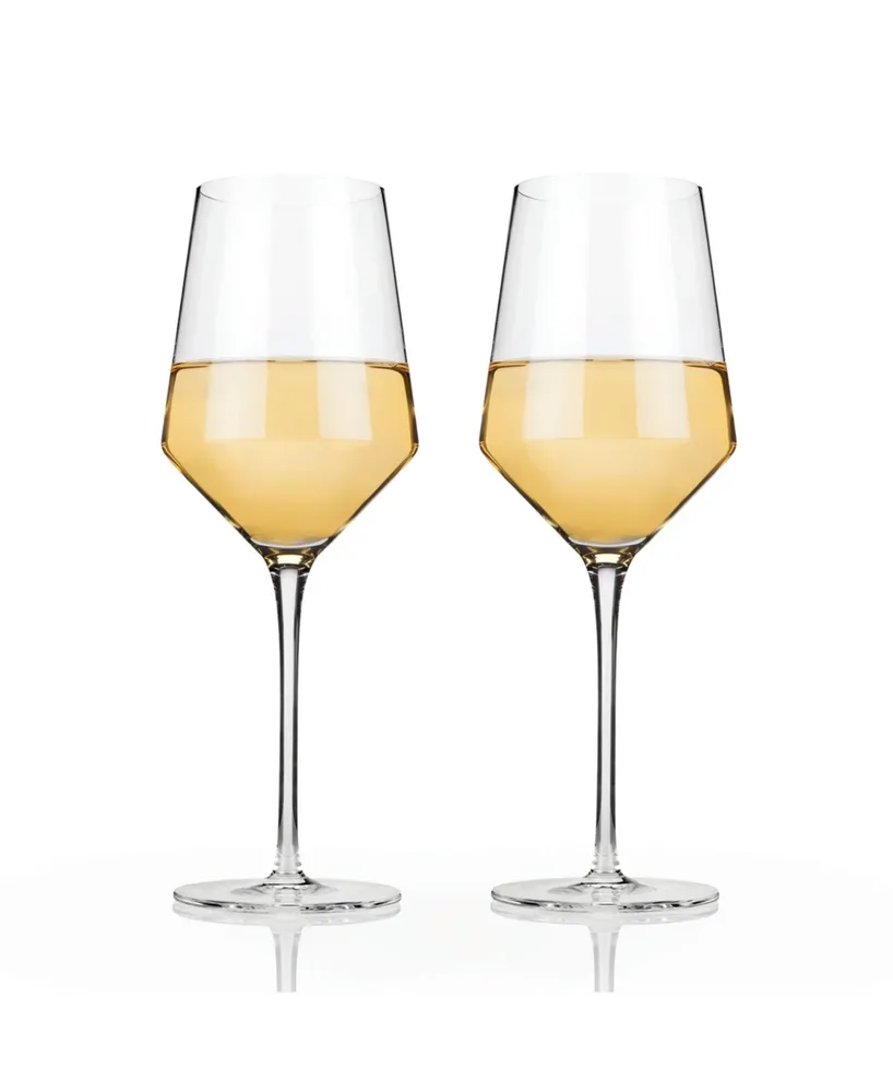 Viski Crystal Chardonnay Glasses-Crafted White Wine Glasses Set of