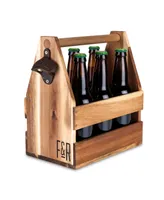 Foster & Rye Acacia Wood Beer Caddy