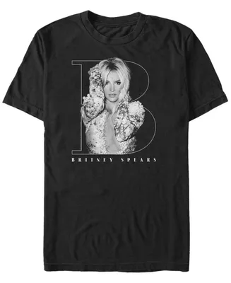 Fifth Sun Britney Spears Men's Big B Logo Portrait Short Sleeve T-Shirt