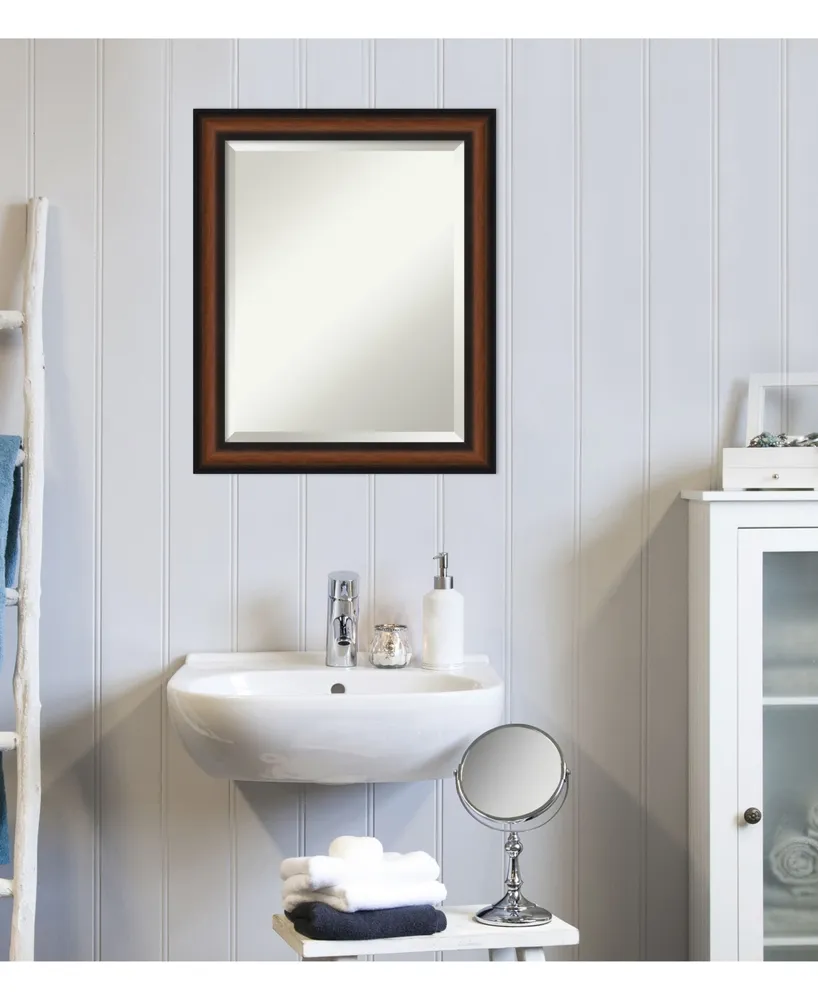 Amanti Art Yale Framed Bathroom Vanity Wall Mirror