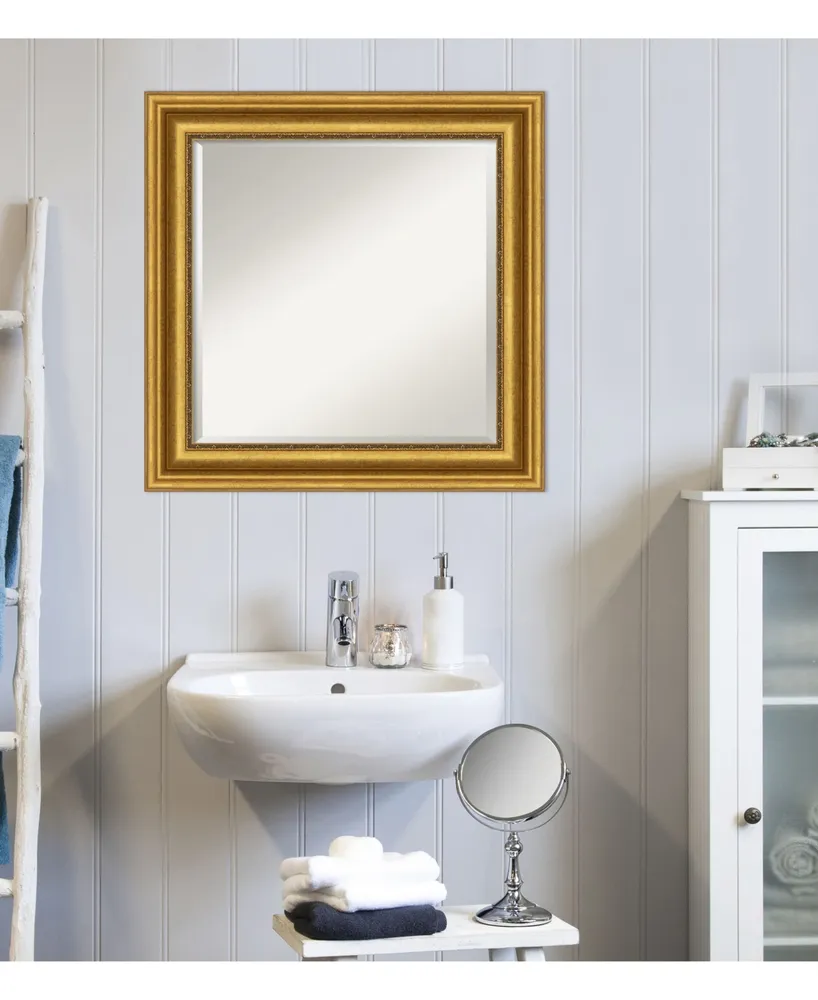 Amanti Art Parlor Gold-tone Framed Bathroom Vanity Wall Mirror