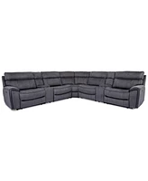 Hutchenson -Pc. Fabric Sectional with Power Recliners