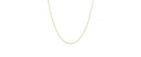 14k Yellow Gold Necklace, 16" Light Rope Chain (1mm)