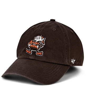Men's '47 Brand Brown Distressed Cleveland Browns Gridiron Classics Franchise Legacy Fitted Hat