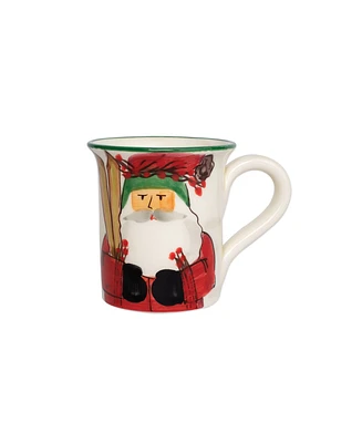 Vietri Old St. Nick Mug - Skiing