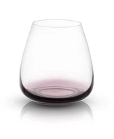 JoyJolt Black Swan Stemless Red Wine Glasses, Set of 4