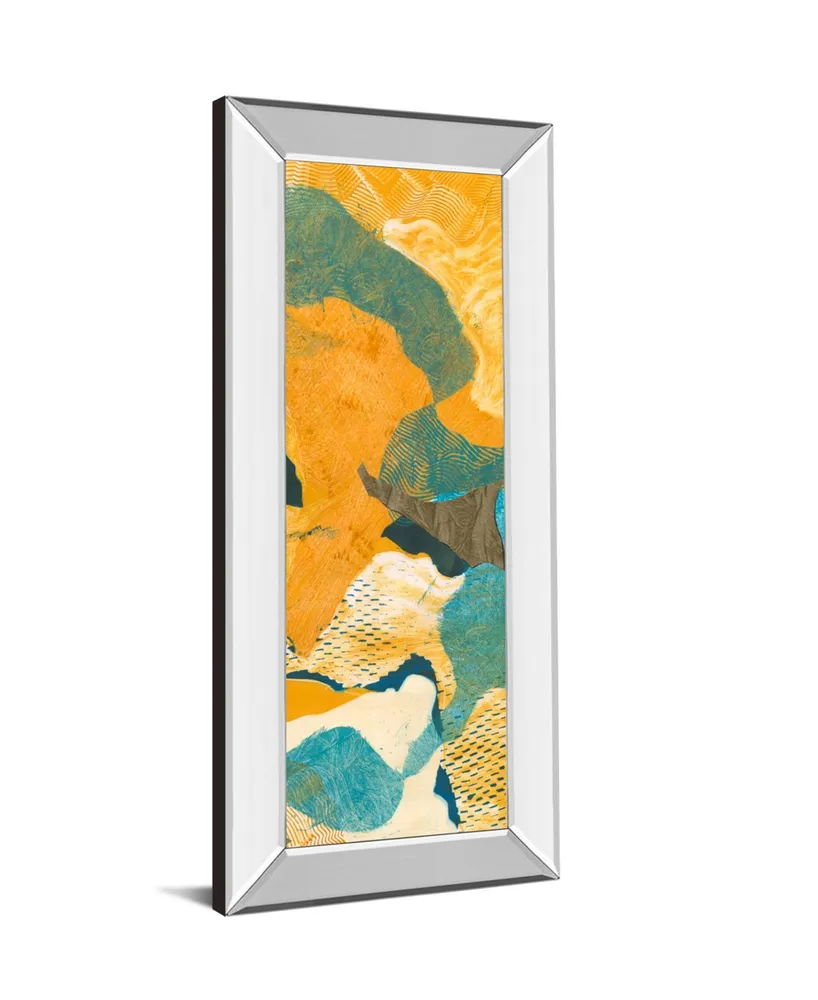 Classy Art Mountain Shapes Ii by Carolyn Roth Mirror Framed Print Wall Art, 18" x 42"