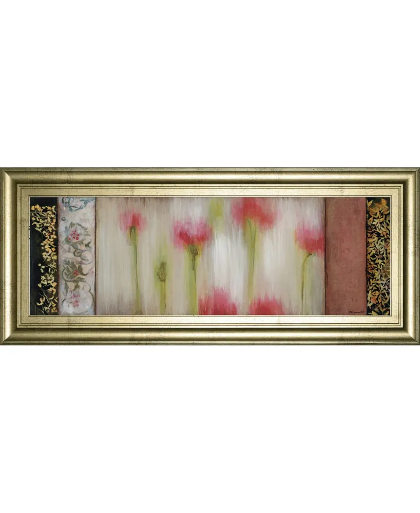 Classy Art Rain Flower I by Dysart Framed Print Wall Art, 18" x 42"