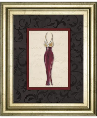 Classy Art Fashion Dress Ii by Susan Osbourne Framed Print Wall Art, 22" x 26"