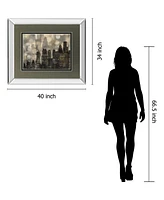 Classy Art City Lights by Katrina Craven Mirror Framed Print Wall Art, 34" x 40"