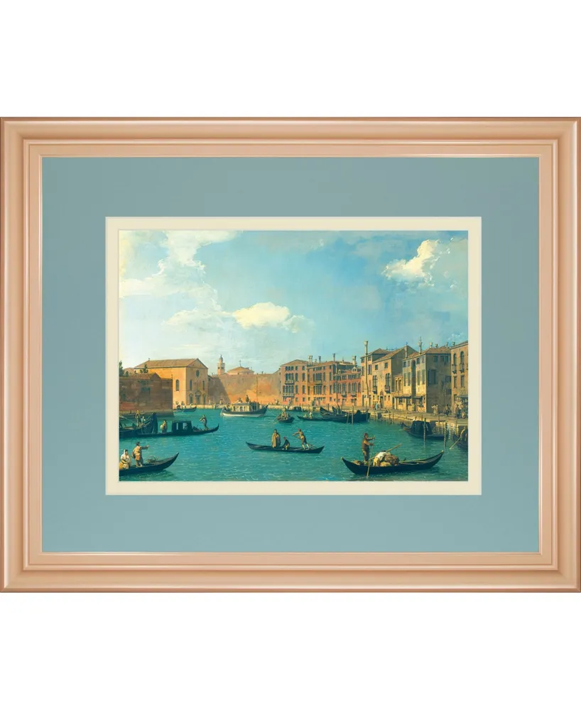 Classy Art View of The Canal of Santa Chiara by Antonia Canaletto Framed Print Wall Art, 34" x 40"