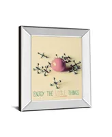 Classy Art Enjoy The Little Things by Gail Peck Mirror Framed Print Wall Art, 22" x 26"