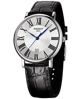 Tissot Men's Swiss Carson Premium Black Leather Strap Watch 40mm