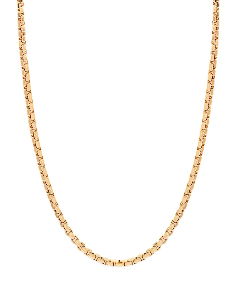 20" Round Box Link Chain Necklace (1-1/2mm) in 14k Gold