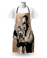 Ambesonne Jazz Music Apron